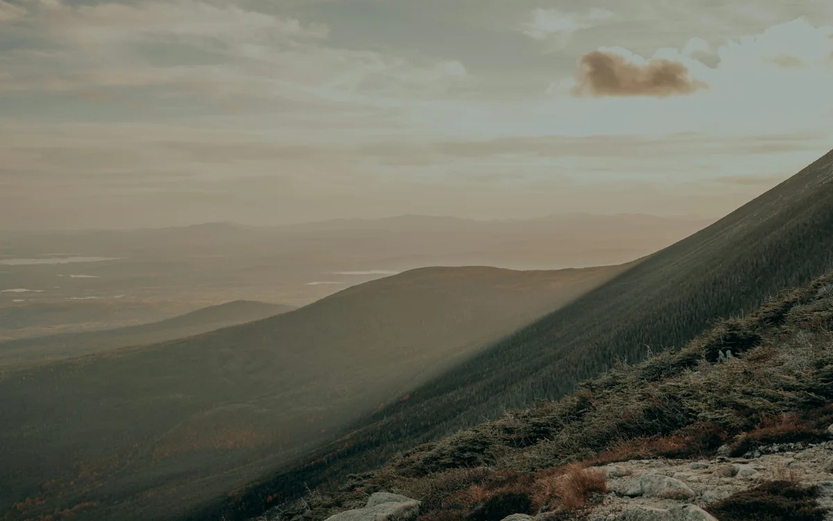 Mountain landscape at dusk